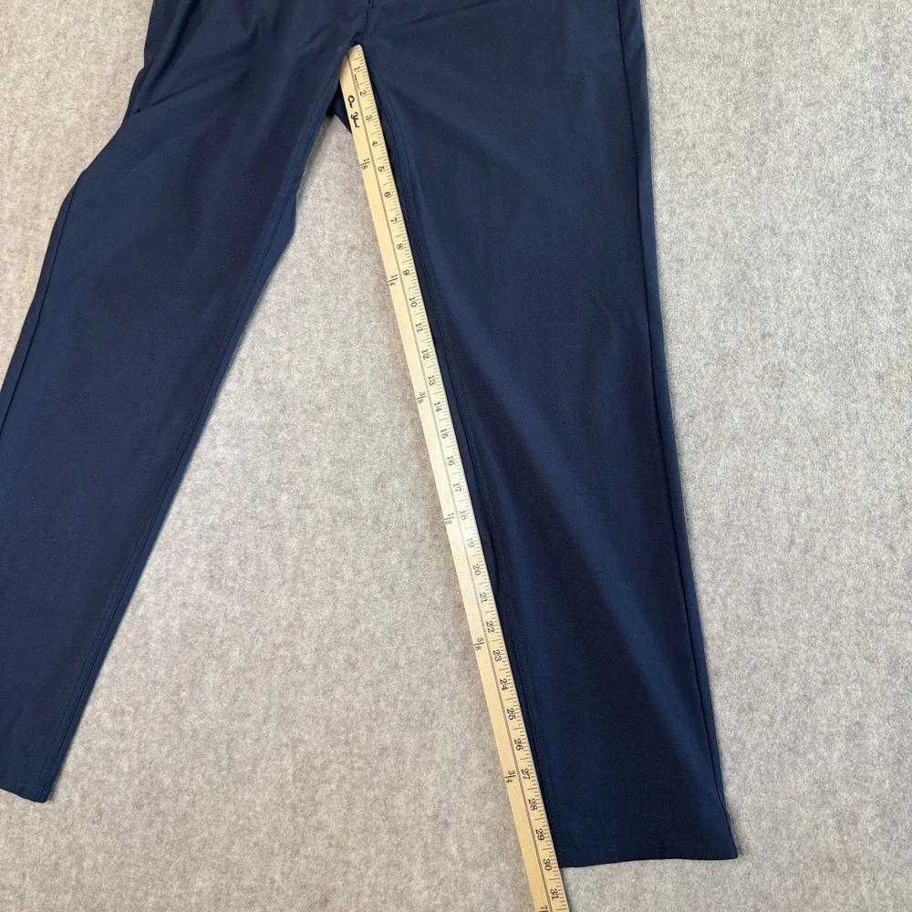 BYLT Everyday Pant Mens Medium Navy Blue Slim Fit Performance Chino Trousers